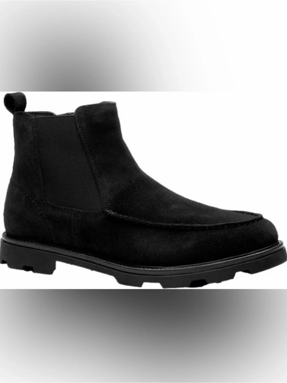 A. Veer Dwayne Chelsea Men's Black Suede Chukka Boots - Side-Zip Comfort